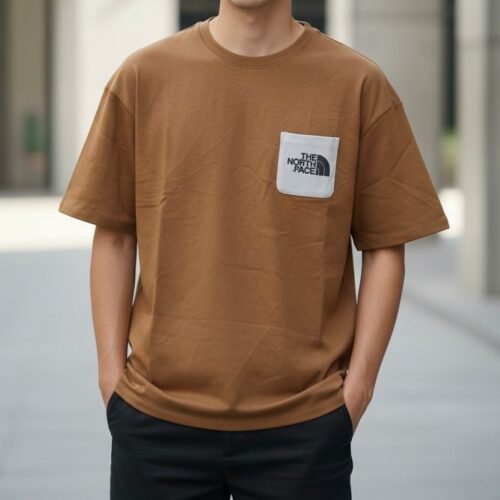 Drop-Shoulder T-Shirt with The North Face Branding on Pocket